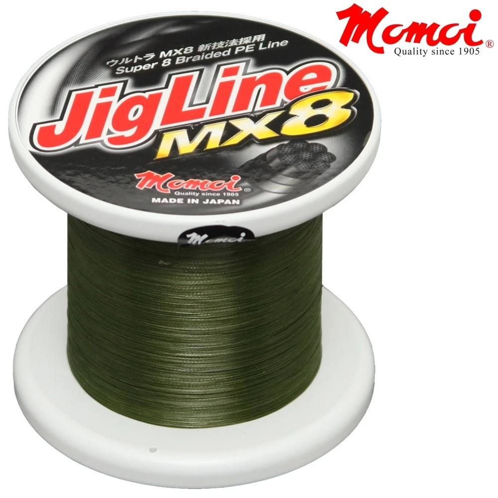 Momoi PE JigLine MX8 Moss Green 0,12MM 1 Momoi PE JigLine MX8 Moss Green 0,12MM