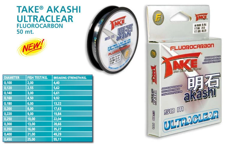 Akashi Fluorocarbon 0,50 Mm 100 Meter 2 Akashi Fluorocarbon 0,50 Mm 100 Meter - Afbeelding 2