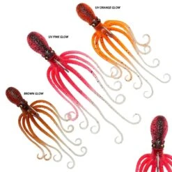 Savage Gear 3D Octopus 185gr 20cm UV Orange Glow -Kwaliteitswinkel Voor Visuitrusting products savage gear 3d octopus
